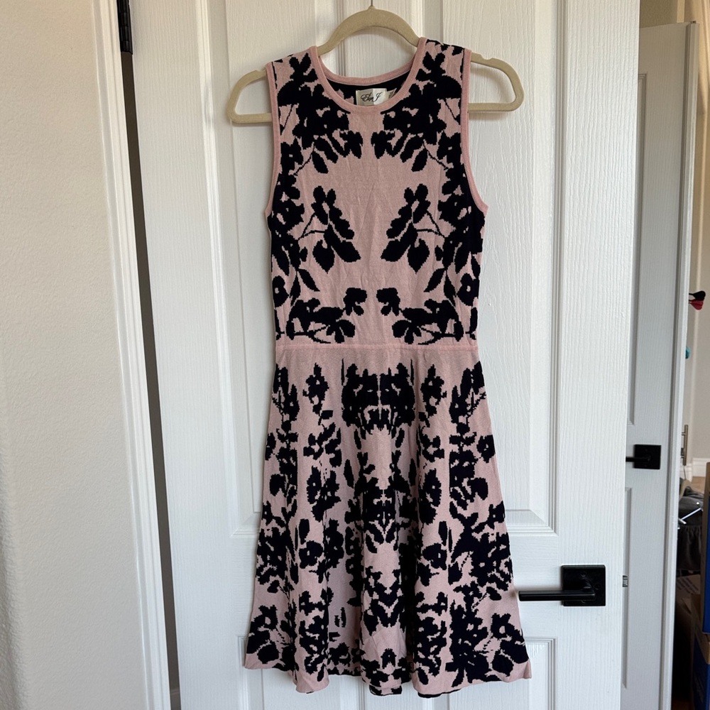 Eliza J pink and navy dress